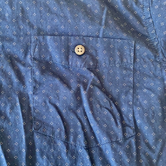 Campia Moda Men’s Navy Dot Long Sleeve Button‑Up Shirt - M - Picture 3 of 6